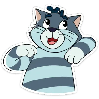 🥴 4567e107 แมว, การ์ตูน, สัตว์, สติกเกอร์ telegram sticker