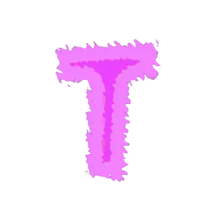 😻 c0a15cee T letter, T, alfabet, roze, gloed telegram sticker