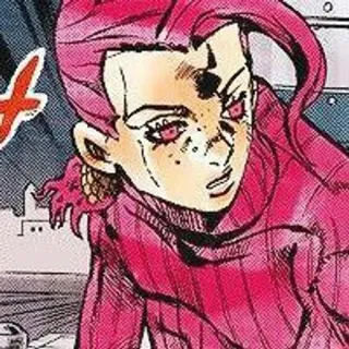 📞 45ae9ac3 Doppio JoJo's Bizarre Adventure อนิเมะ, มังงะ, โจโจ้, ด็อปปิโอ, ตัวละคร, ผมสีชมพู telegram sticker