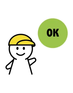 😄 f59735da OK construction, dessin animé, ok, accord, content, ouvrier telegram sticker