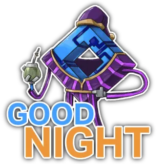 🌙 151be060 GOOD NIGHT ราตรีสวัสดิ์, การนอนหลับ, ตัวละคร, สีฟ้า, สีม่วง, สติกเกอร์, ทักทาย telegram sticker