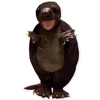 👐 52ea3b2f 두더지, 동물, 코스튬, 마스코트, 웃긴, 야생 동물 telegram sticker