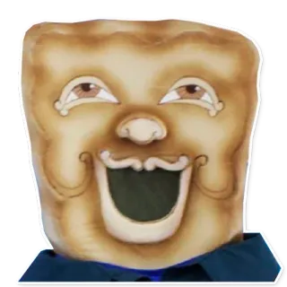 🙂 949b97ea 빵, 얼굴, 만화, 소름, 정사각형 telegram sticker