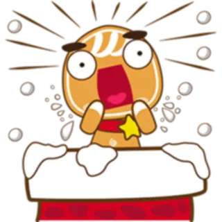 😱 aabc1764 姜饼, 圣诞节, 冬天, 雪球, 卡通, 有趣 telegram sticker