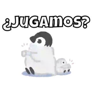 😶 87fff6e7 ¿Jugamos? pingouin, mignon, jouer, jeu, hiver whatsapp sticker