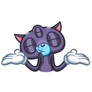 🤷‍♂️ 2fc5d2d5 Katze, verwirrt, schulterzuckend, Cartoon, Tier telegram sticker