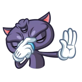 🤦‍♀️ 99fb6e8d Katze, Tier, Cartoon, Geste, Stopp, Drogen telegram sticker