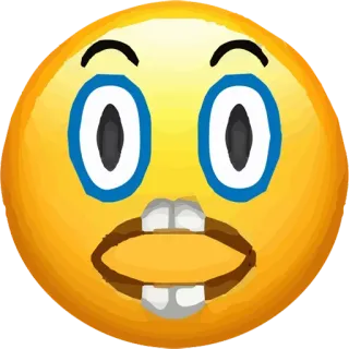 🤡 0a148124 Emoji, Divertido, Cara, Expresión, Dibujo animado, Humor telegram sticker