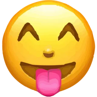 😝 2a8f9d2c Emoji, Sonrisa, Lengua, Cara, Feliz telegram sticker