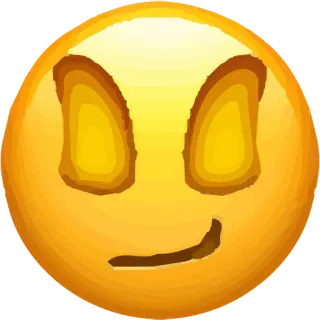 😏 4a774852 Emoji, Cara, Sonrisa, Amarillo telegram sticker