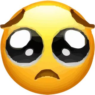 🥺 52ac22fb Emoji, Suplicando, Triste, Amarillo telegram sticker