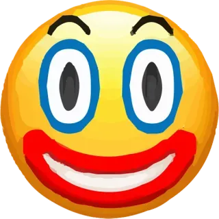 🤡 52c2fa9b Emoji, Smiley, Cara, Payaso, Diversión, Dibujo animado telegram sticker