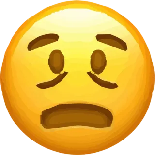 😟 5cbf6044 Emoji, triste, preocupado, cara telegram sticker