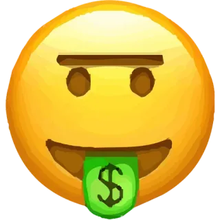 🤑 6d6671c9 dinero, dólar, avaricia, emoji, rico telegram sticker