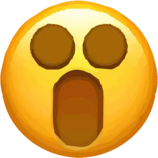 😲 7919e73a Emoji, Cara, Impactado, Sorpresa, Emoción telegram sticker