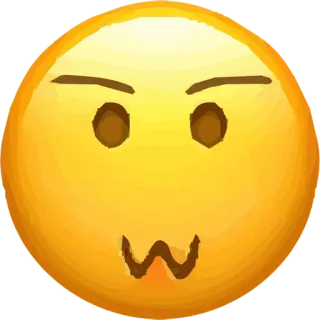 😡 878bf4cd Emoji, Cara, Amarillo, Expresión telegram sticker