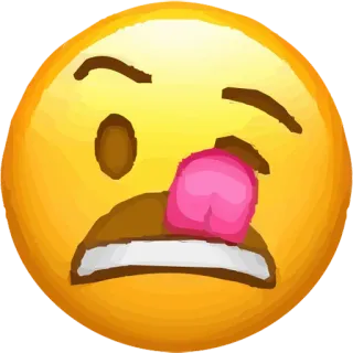😫 a634a81b Emoji, Cara, Amarillo, Lengua, Expresión, Divertido telegram sticker