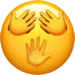 🤭 aa3ef2da Emoji, Manos, Facepalm, Avergonzado, Frustrado, Reacción telegram sticker
