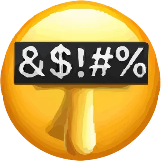 🤬 b0b18332 & $!#% Emoji, Censurado, Profanidad, Obscenidad, Símbolo, Grosería, Maldición telegram sticker
