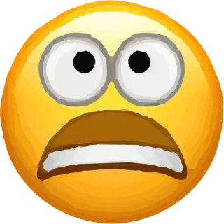 😩 b294f2dd Emoji, Impacto, Sorprendido, Miedo, Emoción telegram sticker