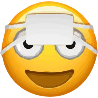 😷 c5bfdcb2 Emoji, Vendado, Herida, Herido, Enfermo, Lesionado telegram sticker