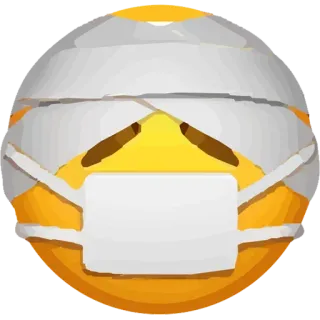 🤧 c881d29c Emoji, Mascarilla médica, Enfermo, Herido telegram sticker