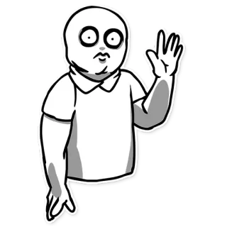 ✋ 96a2c7da 스티커, 만화, 일러스트, 흰색, 사람 telegram sticker