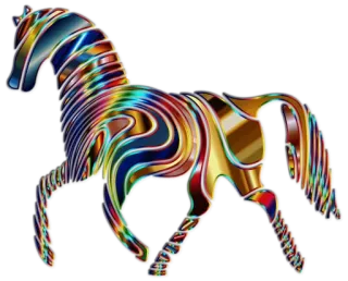 🐴 9ca4c89f cavalo, animal, arco-íris, colorido, abstrato, adesivo whatsapp sticker
