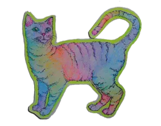 🐱 e0198cb1 gato, arco-íris, adesivo, animal whatsapp sticker