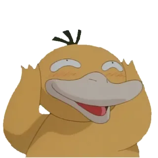 😊 06d7f76a Psyduck Pokemon pokemon, anatra, confuso, psyduck, carino, anime telegram sticker