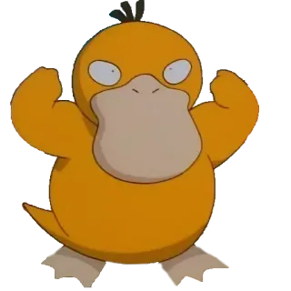 👊 57b81aca Psyduck Pokemon animale, pokemon, anatra, giallo, cartone animato telegram sticker