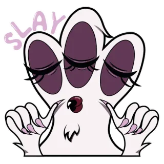 💅 2a1c7041 SLAY carino, cartone animato, animale, spaccare, divertente, adesivo telegram sticker