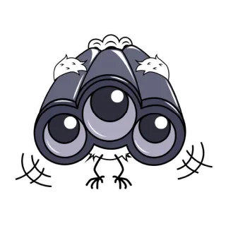 🧐 60c42dfd binocolo, occhi, cartone animato, creatura, bizzarro, animale telegram sticker