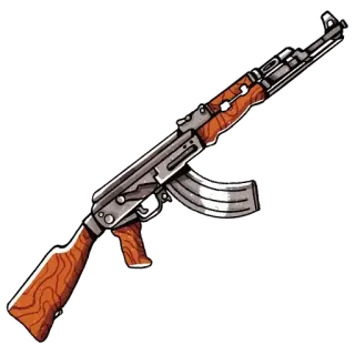 🔫 f18e1464 ak-47, gewehr, waffe, pistole, automatisch telegram sticker