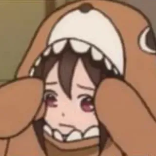 😱 4af2508a anime, słodkie, kreskówka, dziewczyna, niedźwiedź telegram sticker