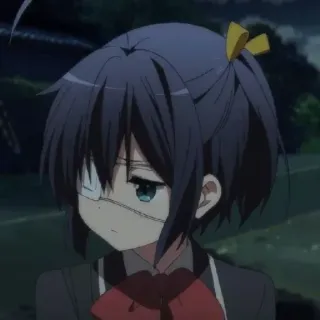 😕 7506622b Rikka Takanashi Love, Chunibyo & Other Delusions! Anime, Dziewczyna, Słodkie, Rikka Takanashi, Chunibyo, Opaska na oko, Dziewczyna anime telegram sticker