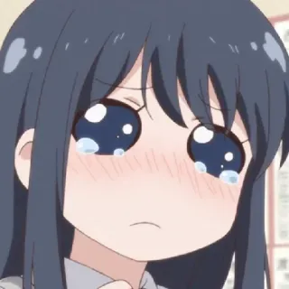 😭 91cfc749 anime, smutny, płacz, łzy, dziewczyna, kreskówka, emocjonalny telegram sticker