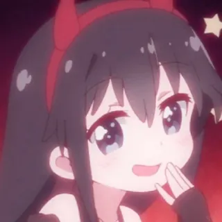 😳 ae6a9706 Anime, Diabeł, Dziewczyna, Kawaii, Słodkie telegram sticker