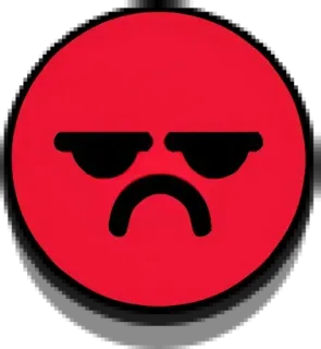 😠 5eecc93e bravo, emoji, vermelho, rosto, óculos de sol, humor, expressão, frustrado telegram sticker