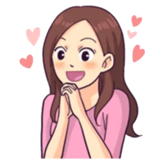 ☺️ 316bcdde phụ nữ, trái tim, dễ thương, tình yêu, hạnh phúc telegram sticker