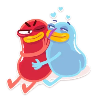 ❤️ 76a459ae Мультфильм, Любовь, Сердце, Персонаж, Привязанность, Милый telegram sticker