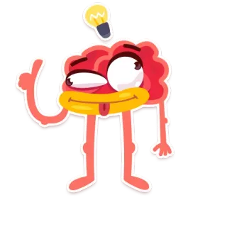 💡 e36ec430 мозг, идея, мышление, умный, мультфильм, лампочка telegram sticker
