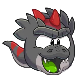 😠 0c720e80 kartun, naga, monster, fantasi, hewan, kepala, clipart telegram sticker