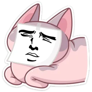 👺 ac7debe2 gato, meme, rosto, adesivo telegram sticker