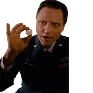 ⏱ 1480dcef Christopher Walken military, uniform, actor, watch, christopher walken telegram sticker