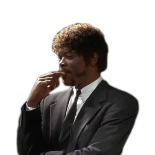 🤔 49d0fdd7 Samuel L. Jackson thinking, samuel l jackson, pulp fiction, actor telegram sticker