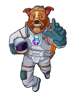 👩‍🚀 11255ada astronaut, Hund, anthropomorph, Raumanzug, Cartoon, Figur whatsapp sticker
