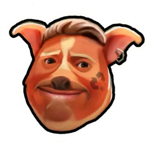 ♻️ 1e07c203 Hund, lustig, Tier, Porträt, Recycling whatsapp sticker