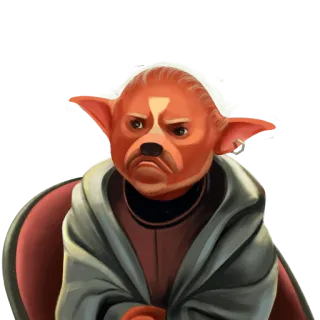 🧙‍♀️ 85627d09 Hund, Yoda, Parodie, Figur, Tier, Science Fiction whatsapp sticker
