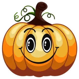 😊 a1dca035 calabaza, halloween, otoño, emoji, lindo, dibujos animados whatsapp sticker
